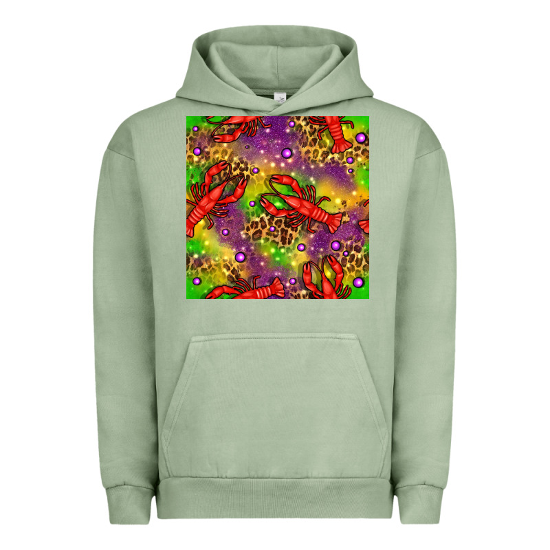 Mardi Gras Lobster Seamless Pattern Urban Hoodie by BundleAndBundleShop | Teevron