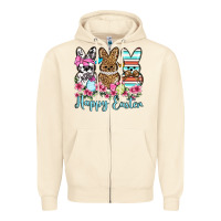Sandshell Happy Easter western peeps Zipper Hoodie - OliviaCreatesArt