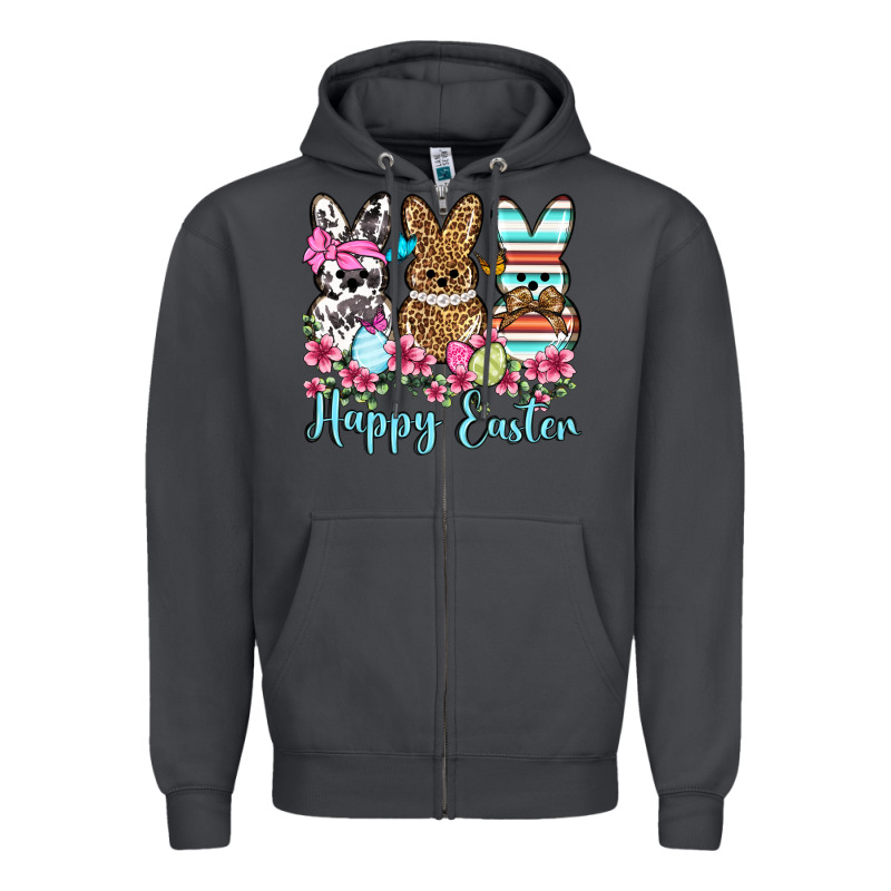 Happy Easter Western Peeps Zipper Hoodie by OliviaCreatesArt | Teevron