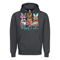 Smoke Happy Easter western peeps Zipper Hoodie - OliviaCreatesArt