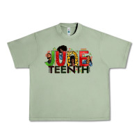 Oil Green JUNE TEENTH Urban Heavy Tee - Zillion Design Studio