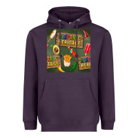 Plum hispanic heritage seamless pattern Heavyweight Hoodie - BundleAndBundleShop