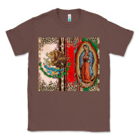 Chestnut Virgin Mary Mexican Flag Classic Tee - CTS Tumbler Store