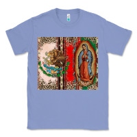 Colony Blue Virgin Mary Mexican Flag Classic Tee - CTS Tumbler Store