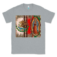 Heather Grey Virgin Mary Mexican Flag Classic Tee - CTS Tumbler Store