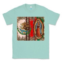 Seafoam Virgin Mary Mexican Flag Classic Tee - CTS Tumbler Store