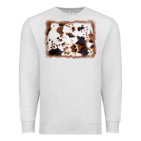 Oatmeal Heather cowhide background Premium Sweatshirt - AdoDesignShop