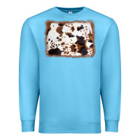 Ocean Blue cowhide background Premium Sweatshirt - AdoDesignShop