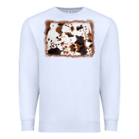 White cowhide background Premium Sweatshirt - AdoDesignShop