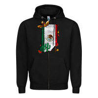 Black mexican indiana Zipper Hoodie - CowhideDigitalArt