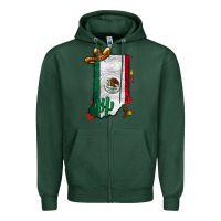 Sports Green mexican indiana Zipper Hoodie - CowhideDigitalArt