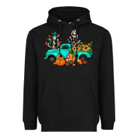 Black cactus pumpkin truck fall Heavyweight Hoodie - JahusDesignShop