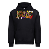 Black Mardi Gras love dog paw Urban Hoodie - BundleAndBundleShop