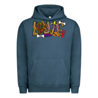 Pigment Midnight Navy Mardi Gras love dog paw Urban Hoodie - BundleAndBundleShop
