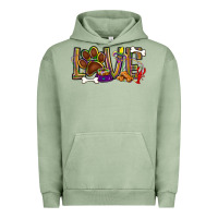 Pigment Oil Green Mardi Gras love dog paw Urban Hoodie - BundleAndBundleShop