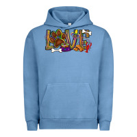 Pigment Pebble Blue Mardi Gras love dog paw Urban Hoodie - BundleAndBundleShop