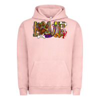 Pigment Salmon Mardi Gras love dog paw Urban Hoodie - BundleAndBundleShop