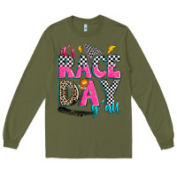Army Green it's race day y'all Long Sleeve Tee - Zillion Design Studio