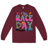 Burgundy it's race day y'all Long Sleeve Tee - Zillion Design Studio