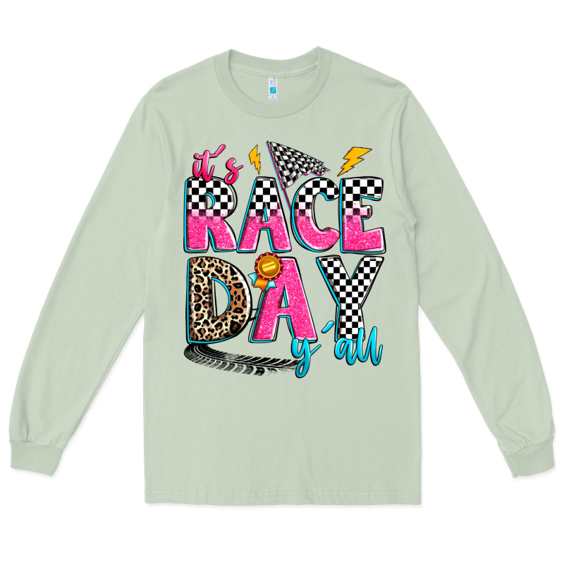 It's Race Day Y'all Long Sleeve Tee by Zillion Design Studio | Teevron