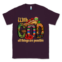 Plum with god all things are possible Classic Tee - CTS Tumbler Store