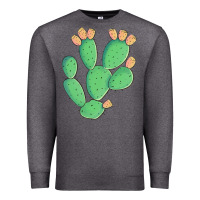 Charcoal Heather texas prickly pear cactus Premium Sweatshirt - Artiststas