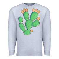 Heather Grey texas prickly pear cactus Premium Sweatshirt - Artiststas
