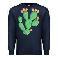 Navy texas prickly pear cactus Premium Sweatshirt - Artiststas