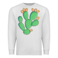 Oatmeal Heather texas prickly pear cactus Premium Sweatshirt - Artiststas