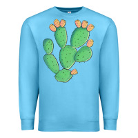 Ocean Blue texas prickly pear cactus Premium Sweatshirt - Artiststas