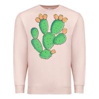 Pale Pink texas prickly pear cactus Premium Sweatshirt - Artiststas