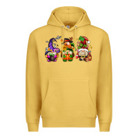 Antique Gold hallothanksmas gnome Premium Hoodie - AdoDesignShop