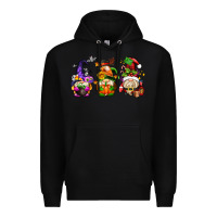 Black hallothanksmas gnome Premium Hoodie - AdoDesignShop