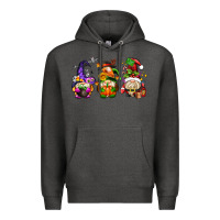 Charcoal Heather hallothanksmas gnome Premium Hoodie - AdoDesignShop