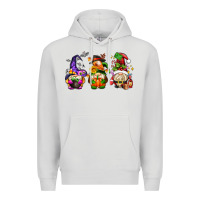 Dove Grey hallothanksmas gnome Premium Hoodie - AdoDesignShop