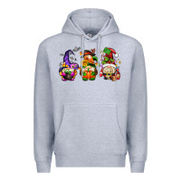 Heather Grey hallothanksmas gnome Premium Hoodie - AdoDesignShop