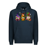 Navy hallothanksmas gnome Premium Hoodie - AdoDesignShop