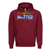 Burgundy trans lives matter Zipper Hoodie - HRA Design Shop