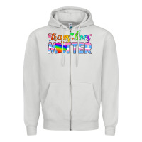 Dove Grey trans lives matter Zipper Hoodie - HRA Design Shop