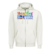 Oatmeal Heather trans lives matter Zipper Hoodie - HRA Design Shop