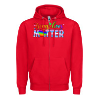 Red trans lives matter Zipper Hoodie - HRA Design Shop