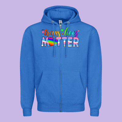 Trans Lives Matter Zipper Hoodie Designed By Hra Design Shop