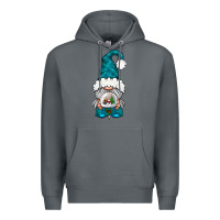 Rock winter gnome with snow globe Premium Hoodie - NancyCooperArtShop