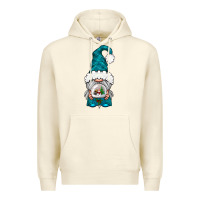 Sandshell winter gnome with snow globe Premium Hoodie - NancyCooperArtShop