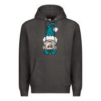 Smoke winter gnome with snow globe Premium Hoodie - NancyCooperArtShop