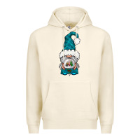 Tofu winter gnome with snow globe Premium Hoodie - NancyCooperArtShop