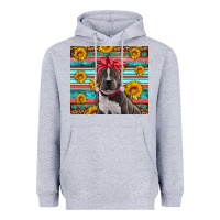 Heather Grey western pitbull Heavyweight Hoodie - Artiststas