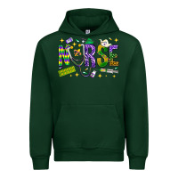 Forest Green Mardi Gras nurse Urban Hoodie - BundleAndBundleShop