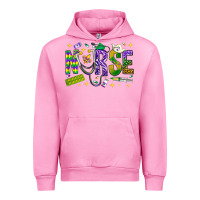 Fuchsia Pink Mardi Gras nurse Urban Hoodie - BundleAndBundleShop