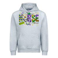 Heather Grey Mardi Gras nurse Urban Hoodie - BundleAndBundleShop